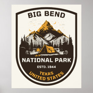 Póster Parque Nacional Big Bend Actividades al aire libre
