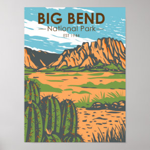 Póster Parque nacional Big Bend Parque nacional del desie