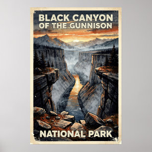 Póster Parque Nacional Black Canyon of the Gunnison