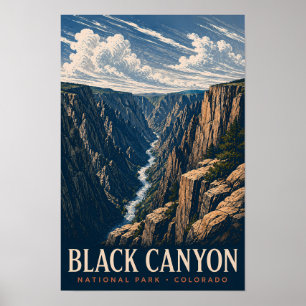 Póster Parque Nacional Black Canyon of the Gunnison moder