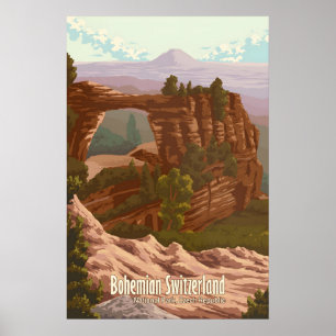 Póster Parque Nacional Bohemia Suiza República Checa