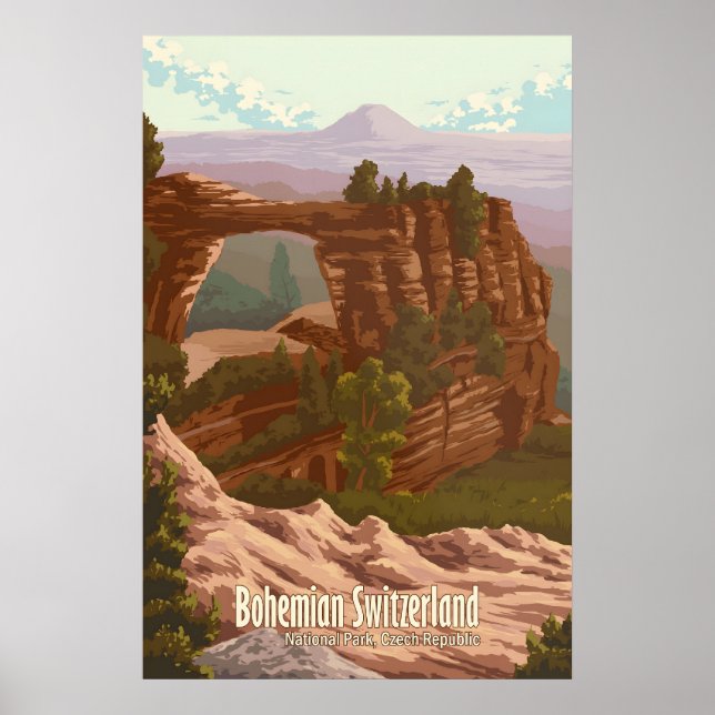 Póster Parque Nacional Bohemia Suiza República Checa (Frente)
