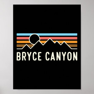 Póster Parque Nacional Bryce Canyon Camping Retro de Mont