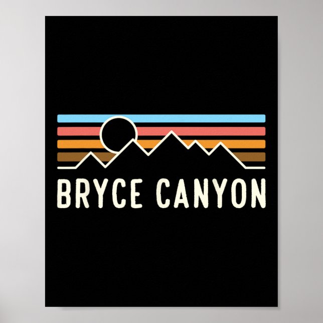 Póster Parque Nacional Bryce Canyon Camping Retro de Mont (Frente)
