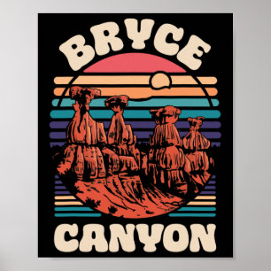 Póster Parque Nacional Bryce Canyon Recuerdo al aire libr