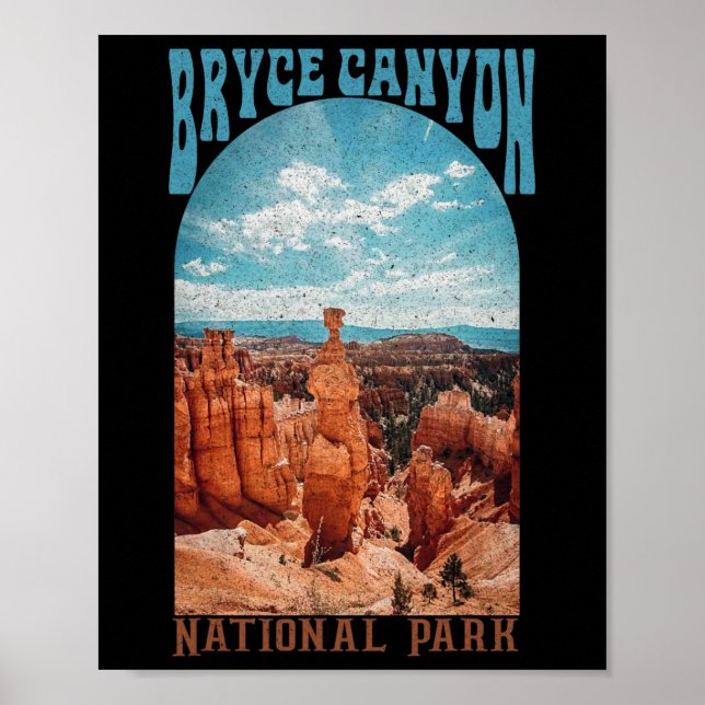 Póster Parque Nacional Bryce Canyon Sendero Explorar Utah (Frente)