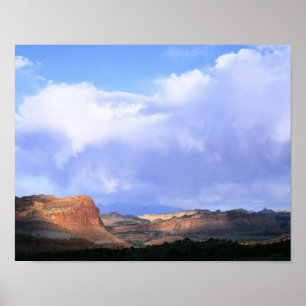 Póster Parque Nacional Capitol Reef, Utah. EE. UU. Cúmulu