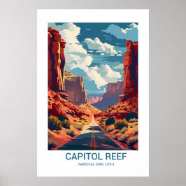 Póster Parque nacional Capitol Reef Utah Estados Unidos