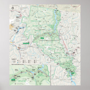 Póster Parque nacional Cascades del Norte