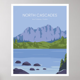 Póster Parque nacional Cascades del Norte