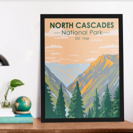 Póster Parque nacional Cascades del Norte