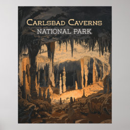 Póster Parque nacional Cavernas Carlsbad Nuevo México