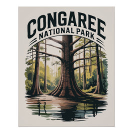 Póster Parque Nacional Congaree Wilderness de Carolina de