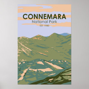Póster Parque Nacional Connemara Irlanda Twelve Bens Viaj