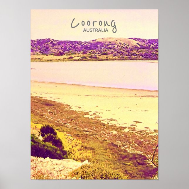 Póster Parque Nacional Coorong viaje a Australia (Frente)