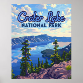 Póster Parque nacional Crater Lake