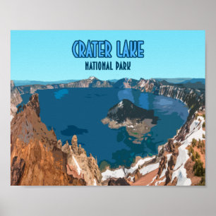 Póster Parque nacional Crater Lake