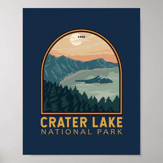 Póster Parque nacional Crater Lake (Frente)