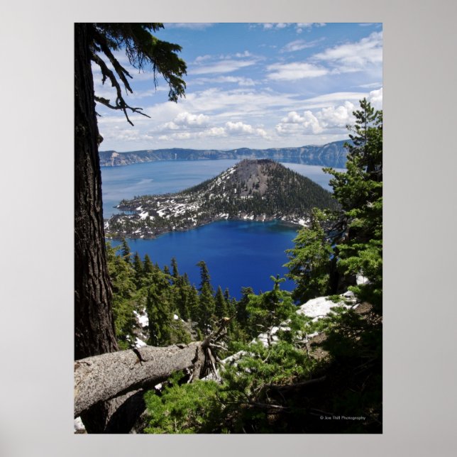 Póster Parque nacional Crater Lake - Isla Wizard (Frente)