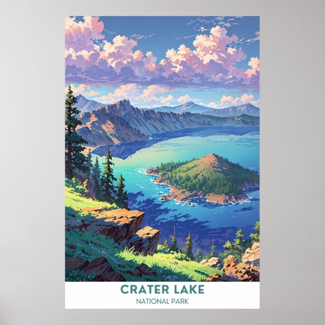 Póster Parque Nacional Crater Lake, Oregon (Frente)