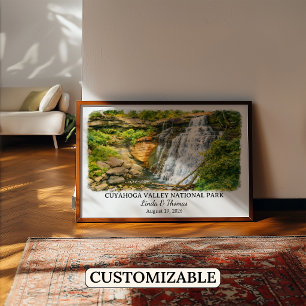 Póster Parque Nacional Cuyahoga Valley Acuarela Ohio