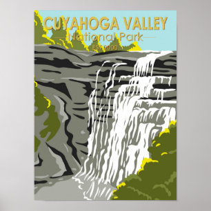 Póster Parque Nacional Cuyahoga Valley Ohio Vintage