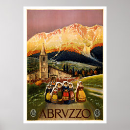 Póster Parque nacional de Abruzzo Italia Viajes de cosech