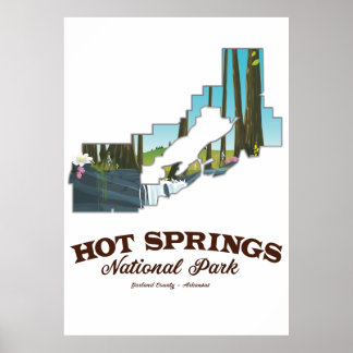 Póster Parque nacional de aguas termales, Condado de Garl
