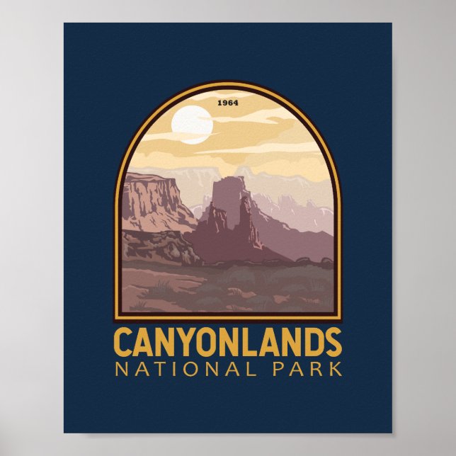 Póster Parque nacional de Canyonlands Emblem (Frente)