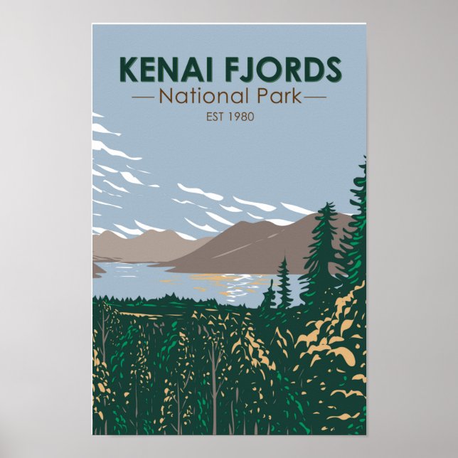 Póster Parque nacional de fiordos de Kenia (Frente)