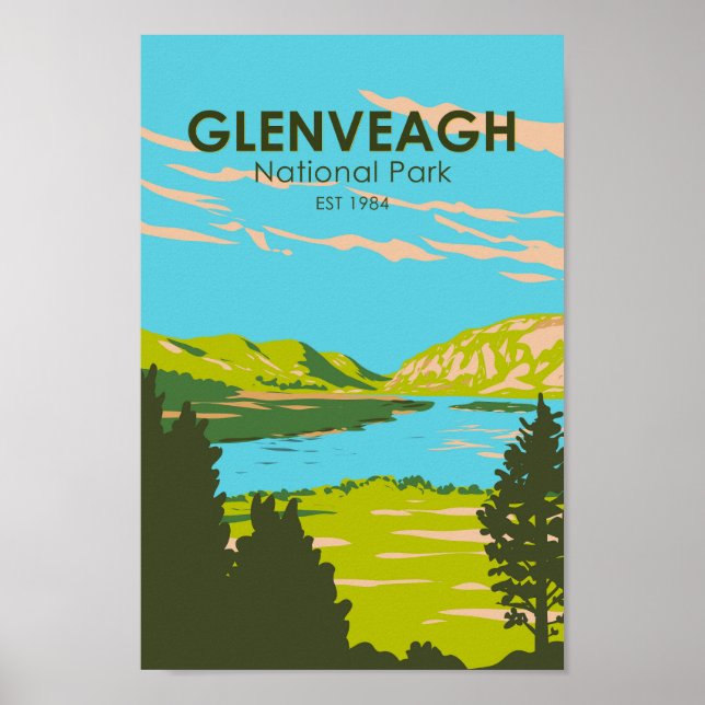 Póster Parque nacional de Glenveagh Irlanda Viaje de Loug (Frente)