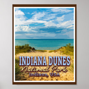 PÓSTER PARQUE NACIONAL DE INDIANA DUNES - INDIANA USA