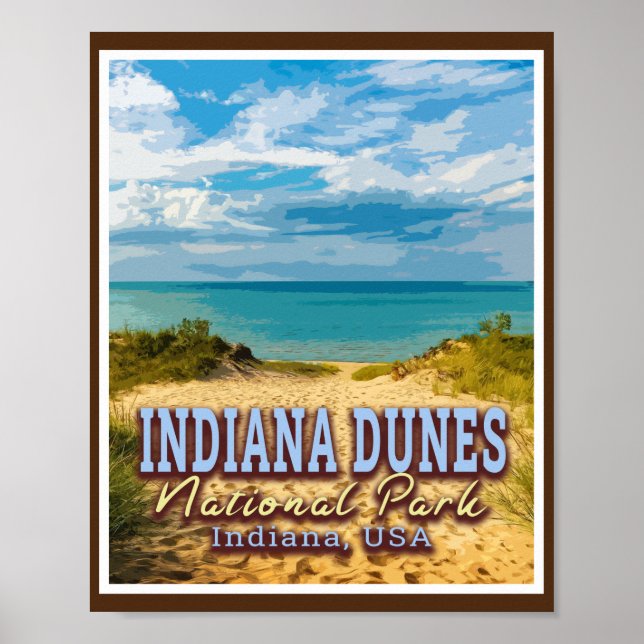 PÓSTER PARQUE NACIONAL DE INDIANA DUNES - INDIANA USA (Frente)
