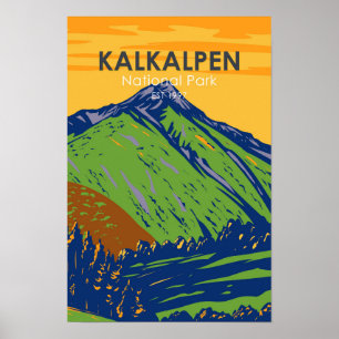 Póster Parque nacional de Kalkalpen Austria Vintage