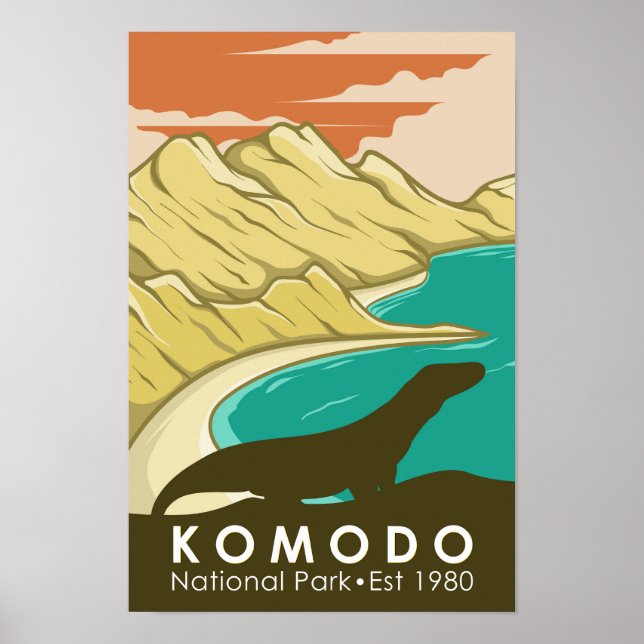 Póster Parque nacional de Komodo (Frente)