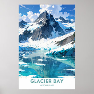 Póster Parque nacional de la Bahía del Glaciar