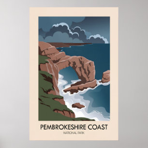 Póster Parque Nacional de la Costa de Pembrokeshire Viaje