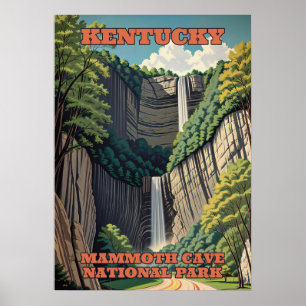 Póster Parque nacional de la cueva de mamut de Kentucky V