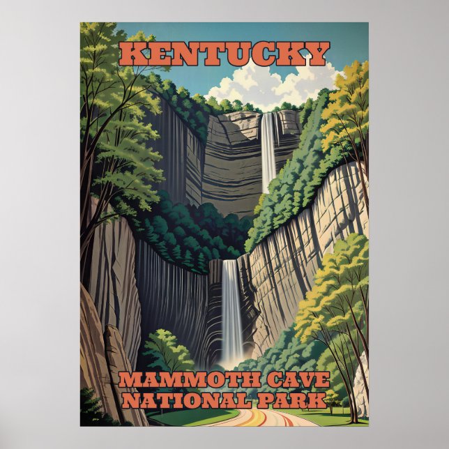 Póster Parque nacional de la cueva de mamut de Kentucky V (Frente)
