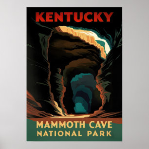 Póster Parque nacional de la cueva de mamut de Kentucky V