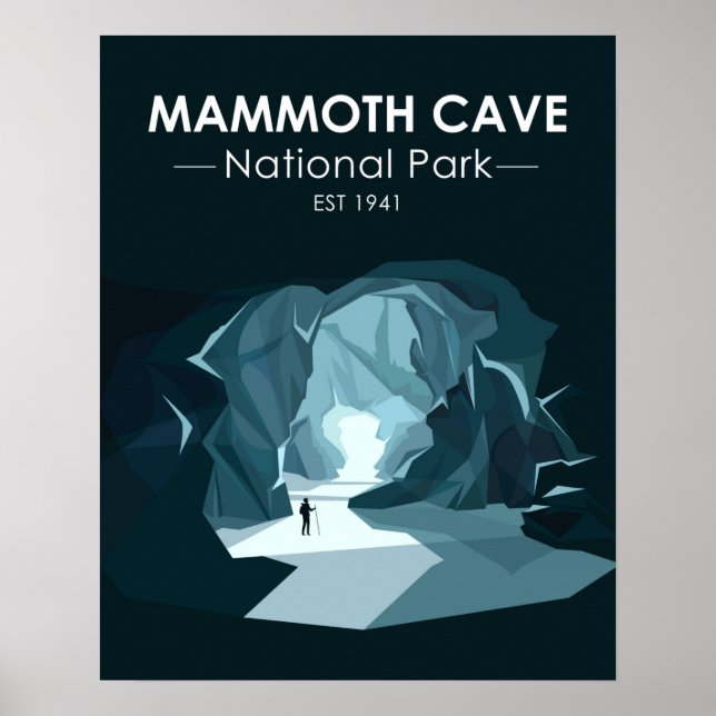 Póster Parque nacional de la Cueva Mammoth (Frente)