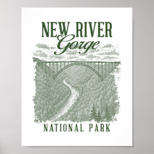 Póster Parque nacional de la Garganta del Río Nuevo Parqu