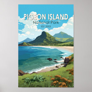 Póster Parque nacional de la isla del pichón San Lucía Vi