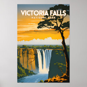 Póster Parque nacional de las Cataratas Victoria