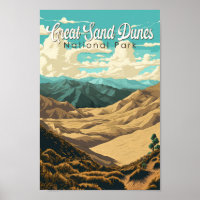 Parque nacional de las Dunas de Arena Grande Ilust