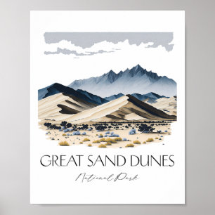 Póster Parque Nacional de las Grandes Dunas de Arena Cool