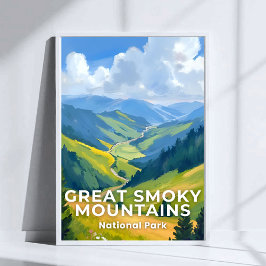 Póster Parque Nacional de las Grandes Montañas Humeantes 