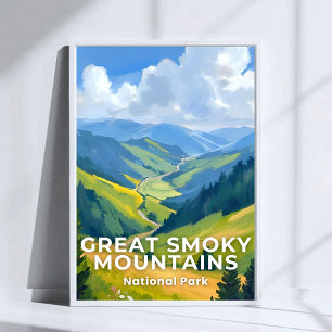 Póster Parque Nacional de las Grandes Montañas Humeantes