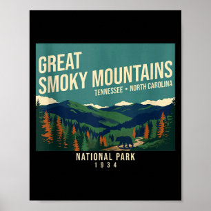 Póster Parque nacional de las Grandes Montañas Humeantes