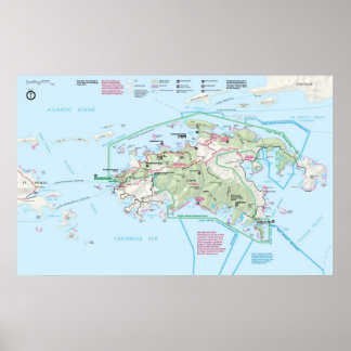 Póster Parque nacional de las Islas Vírgenes